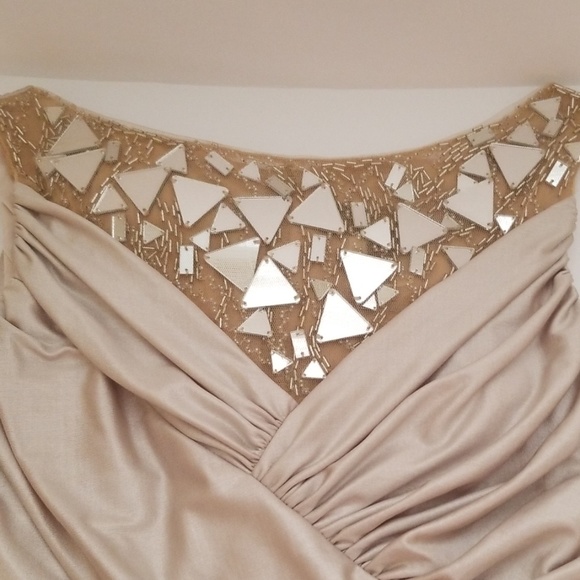 Tadashi Shoji Triangle Stone Embellished Dress - S - Picture 2 of 8